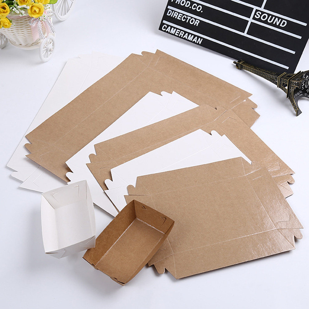 30Pcs Boat Shaped Kraft Paper  - огляд і ціна Food Snacks Box