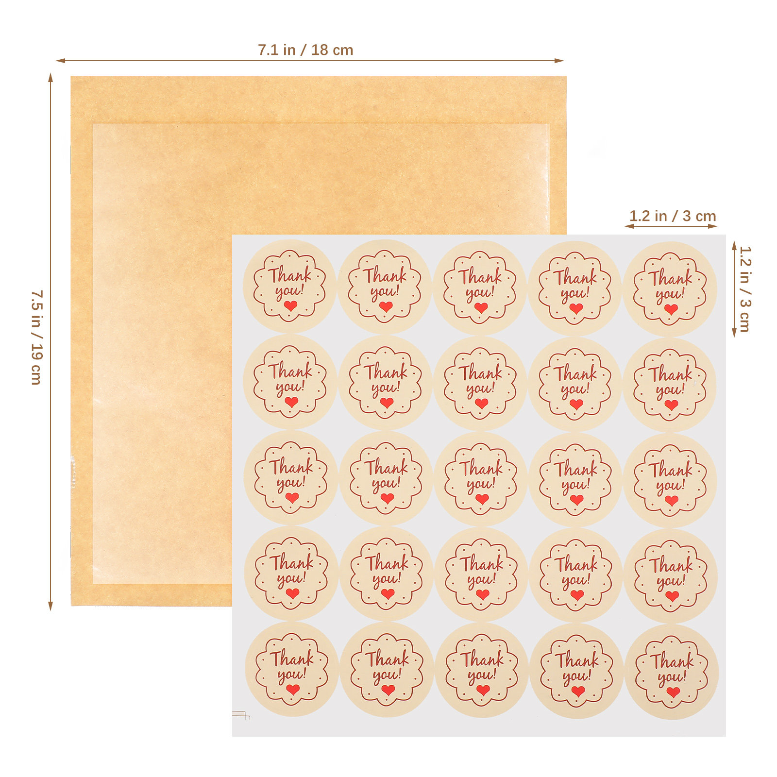 200Pcs Food Grade Paper Cellop - огляд і ціна Snacks Food Labels