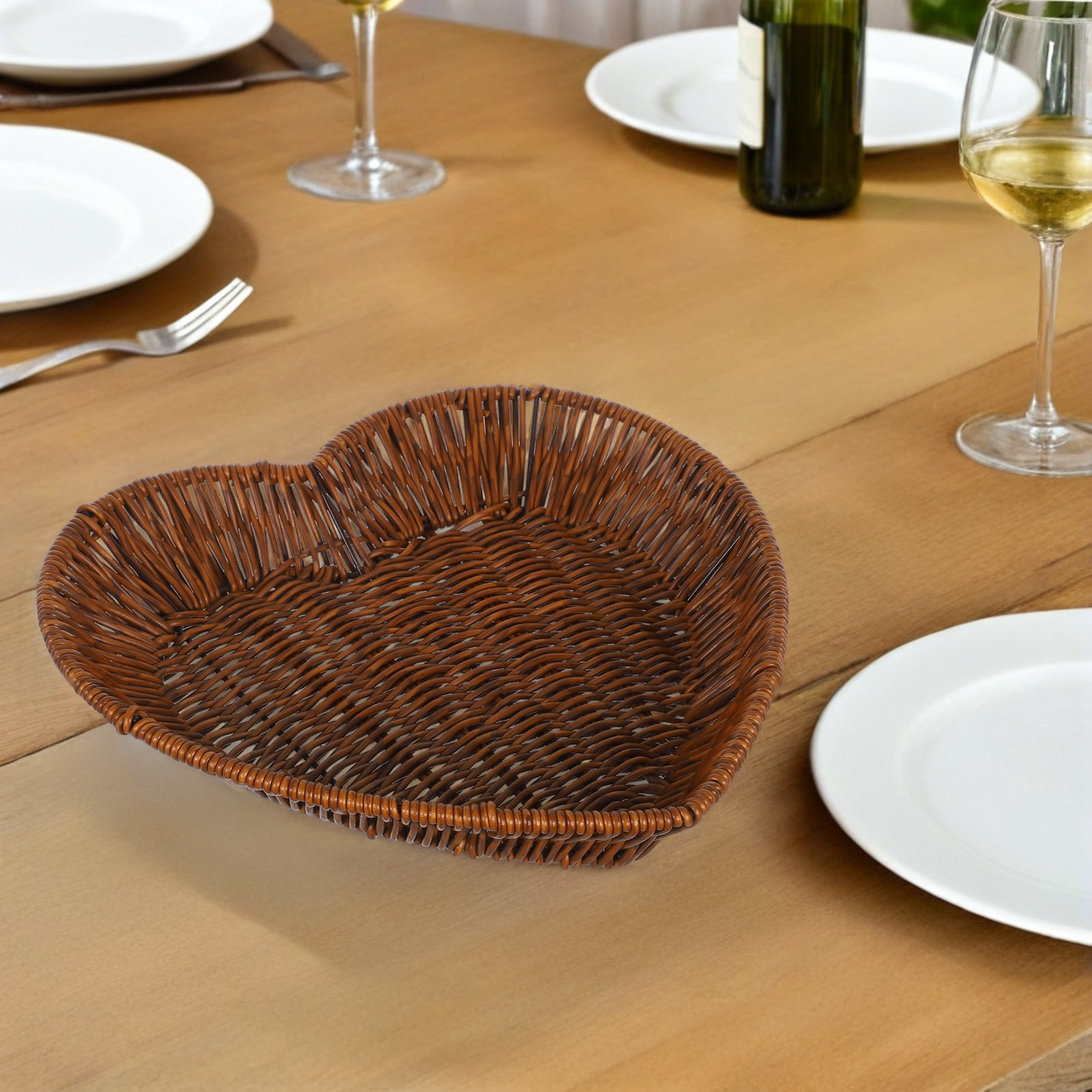 2pcs Heart Rattan Basket Woven - огляд і ціна Food And Snacks For Picnic