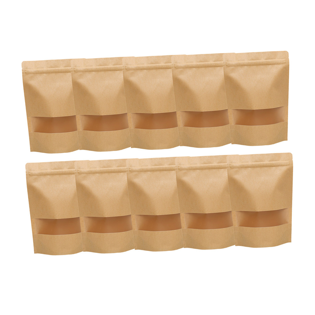 50Pcs Food Grade Kraft Stand U - огляд і ціна Snacks Food Usa