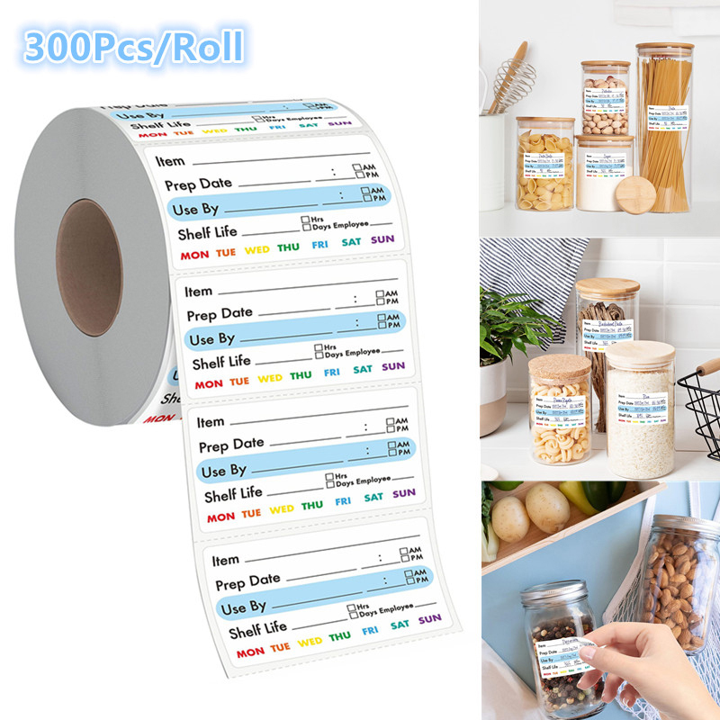 300Pcs/Roll Kitchen Date Food  - огляд і ціна Snacks Food Labels