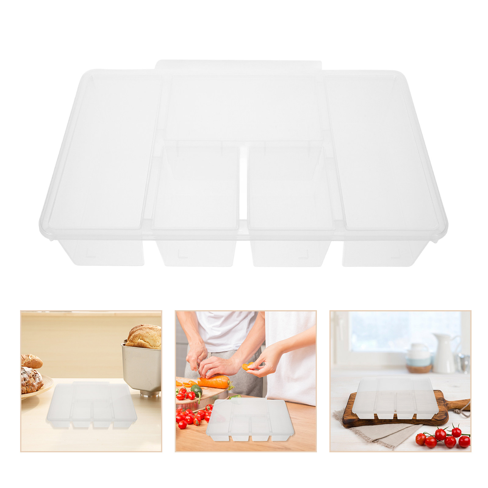 5 Compartment Veggie Tray Food - огляд і ціна Food Snacks Box