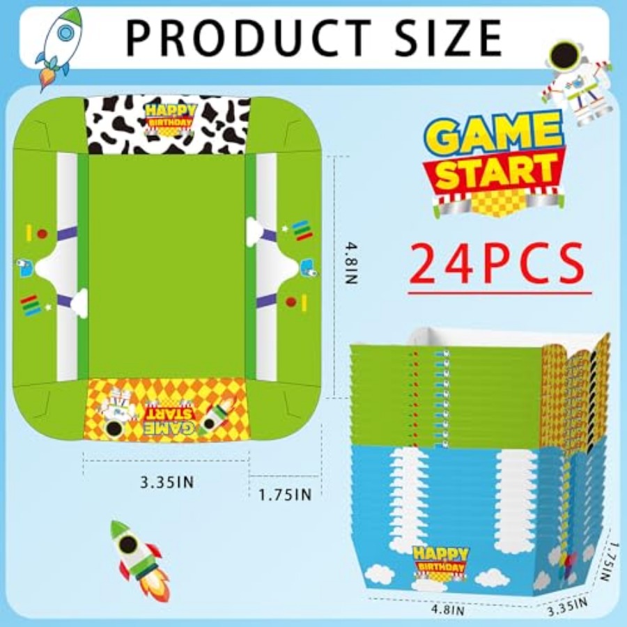 24 Pcs Cartoon Paper Food Tray - огляд і ціна Food Snacks For Party